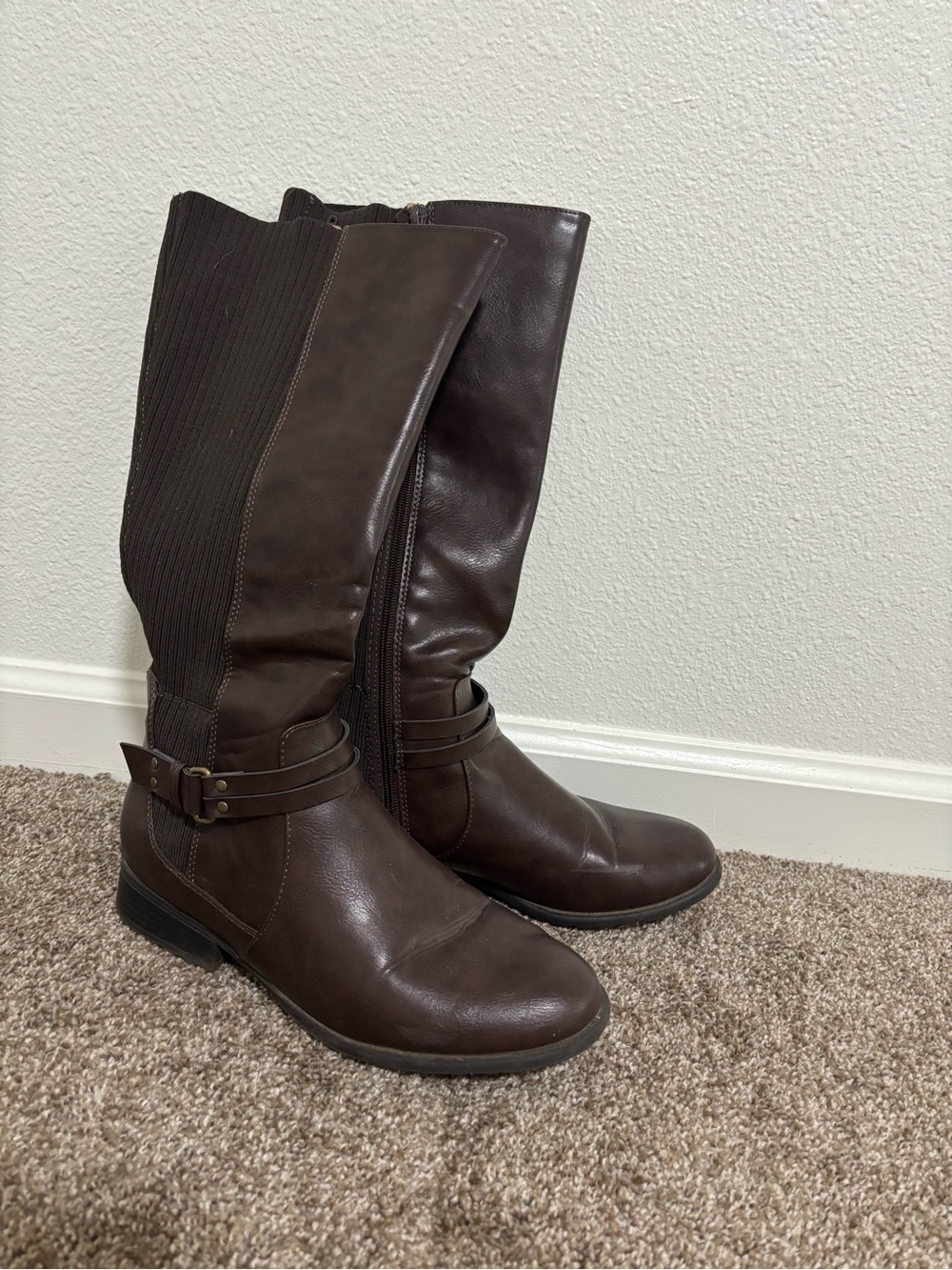 LifeStride Brown Knee High Riding Boots - Picture 4 of 7